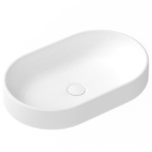 Norma 550mm Matte Oval Concrete Above Counter Basin